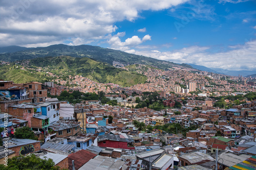 Fotografie Comuna 13 in Medellín, Colombia tourist destination.