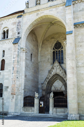 St. Michael's Cathedral, Roman Catholic cathedral, the oldest and the longest cathedral in the country. Alba Iulia, Romania. © Sulugiuc