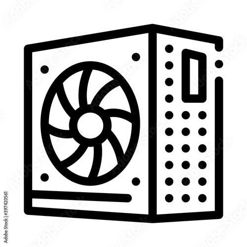 power supply black icon vector. power supply sign. isolated symbol illustration