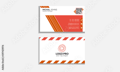 business card with front and back presentation illustration of a template