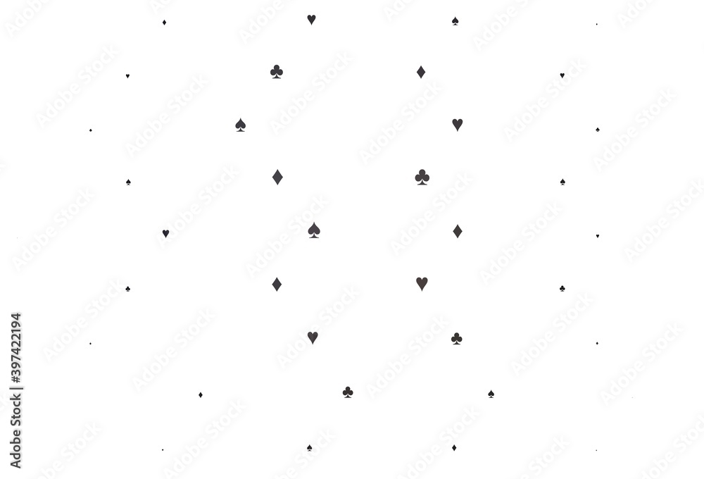 Light Black vector background with cards signs. Light Black vector background with cards signs.