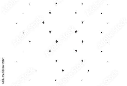Light Black vector background with cards signs. © Dmitry