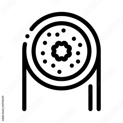 inflamed bronchus black icon vector. inflamed bronchus sign. isolated symbol illustration