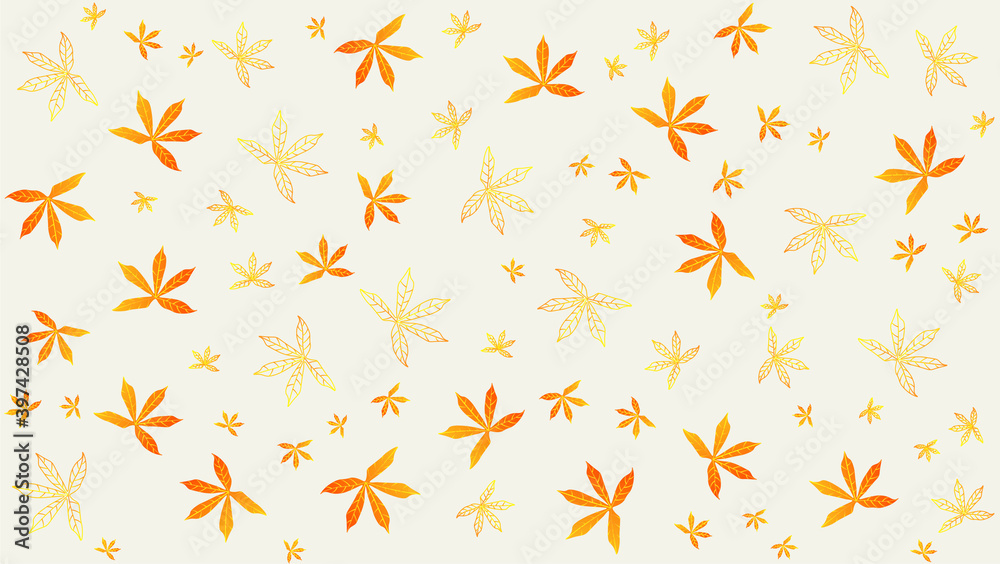 white background with orange leaves white background with orange leaves