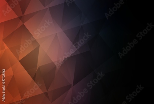 Dark Blue, Yellow vector abstract polygonal pattern.