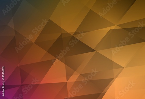 Light Orange vector abstract mosaic backdrop.