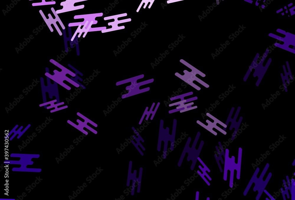 Dark Purple vector template with repeated sticks. Dark Purple vector template with repeated sticks.