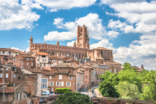 Quadro su tela Vue d'Albi et de sa Cathédrale (Saint Cécile), Occitanie, France