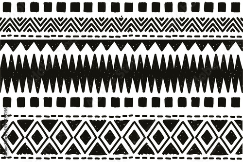 Ethnic vector seamless pattern. Tribal geometric background, boho motif, maya, aztec ornament illustration. rug textile print texture