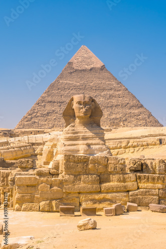Fotografía The Great Sphinx of Giza and whence the pyramids of Giza