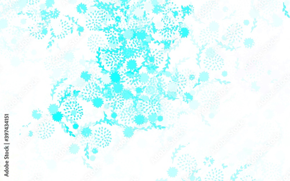 Light Blue, Green vector natural artwork with flowers Light Blue, Green vector natural artwork with flowers