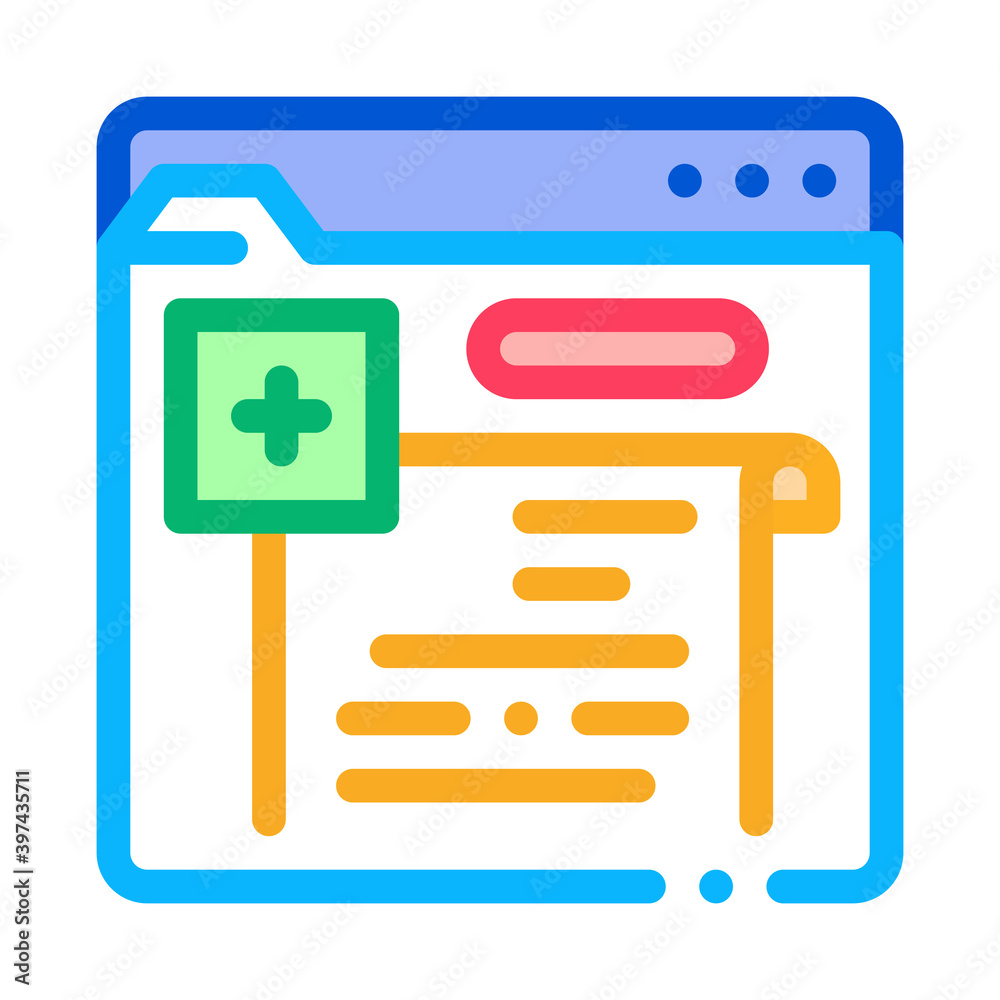 online prescription color icon vector. online prescription sign. isolated symbol illustration