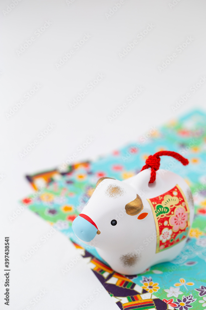 丑年の正月素材