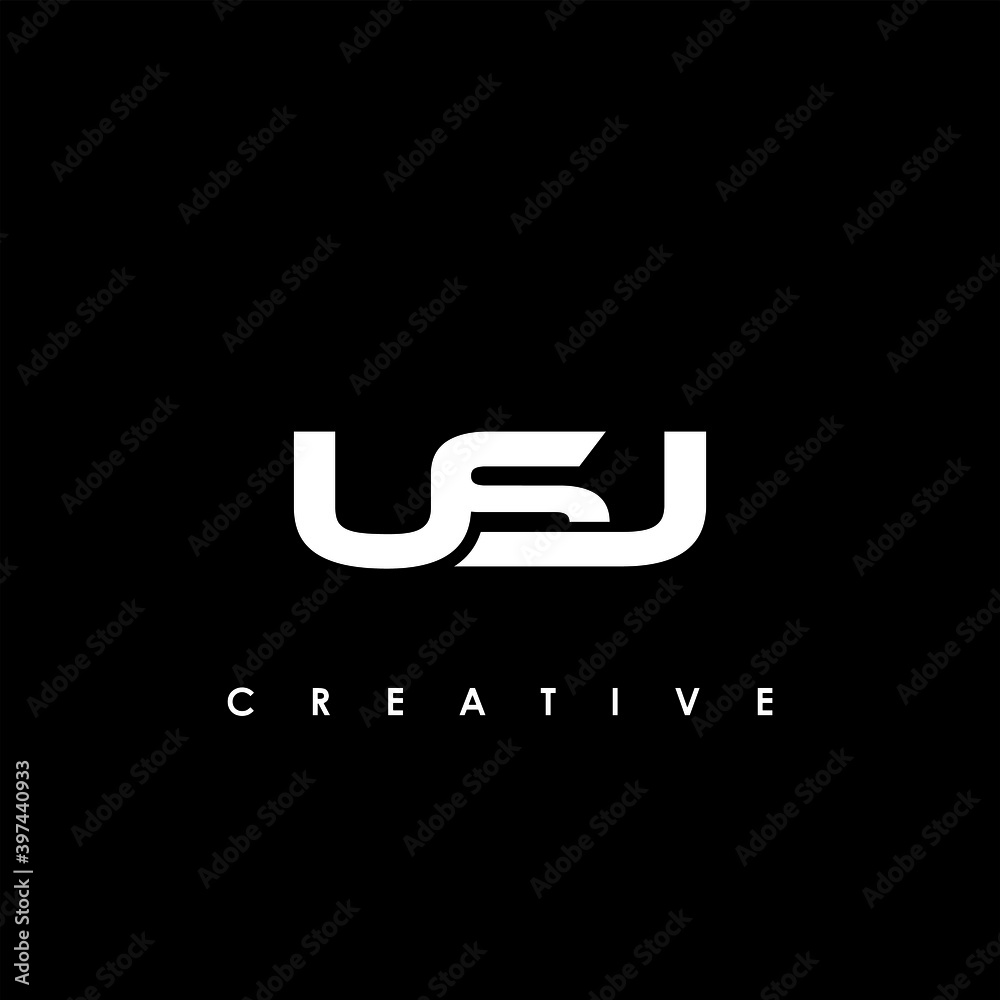 USJ Letter Initial Logo Design Template Vector Illustration	
