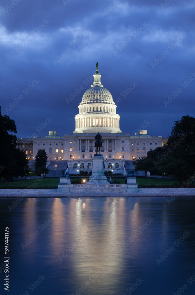 U.S. Capitol Buiding at night - Washington D.C. United States of America