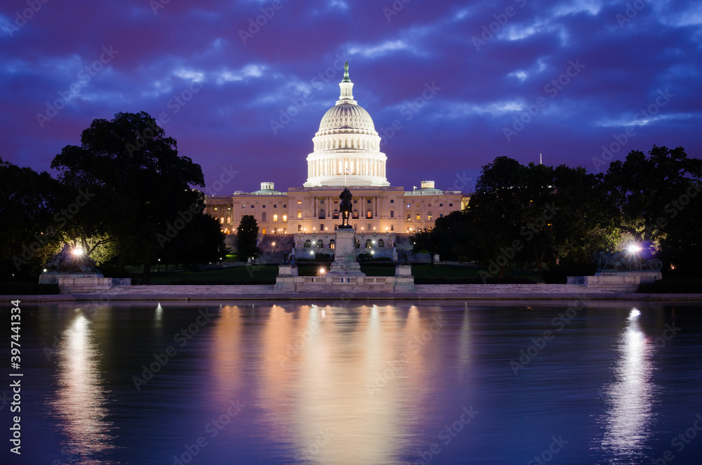 U.S. Capitol Buiding at night - Washington D.C. United States of America