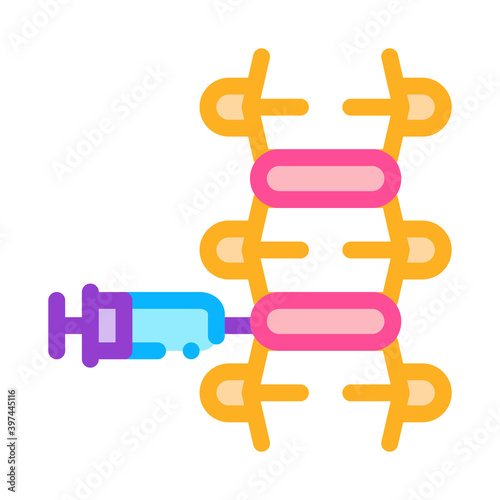 epidural spinal anesthesia color icon vector. epidural spinal anesthesia sign. isolated symbol illustration