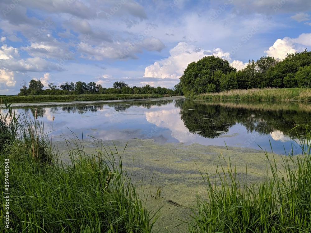 lake and clouds