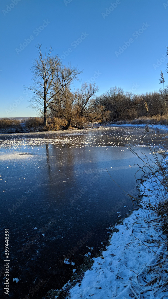 river in winter