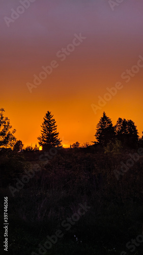 sunset in the mountains