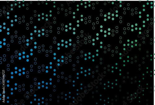 Dark Blue, Green vector template with circles.