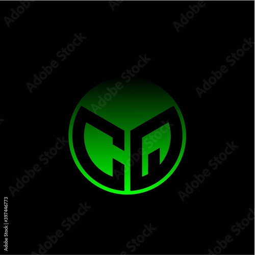 Free Download Initial letter C Q Modern circle with elegant colored background frame - GFXLoad