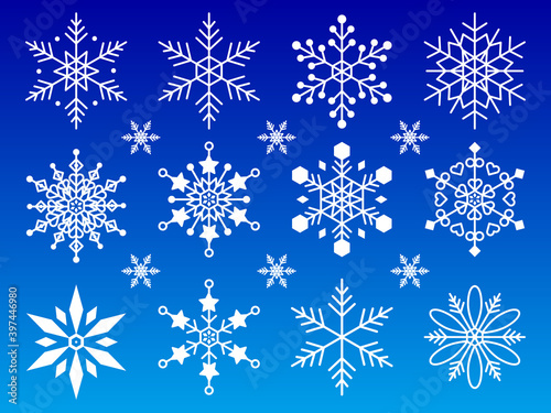 雪の結晶セット_ベクター2
