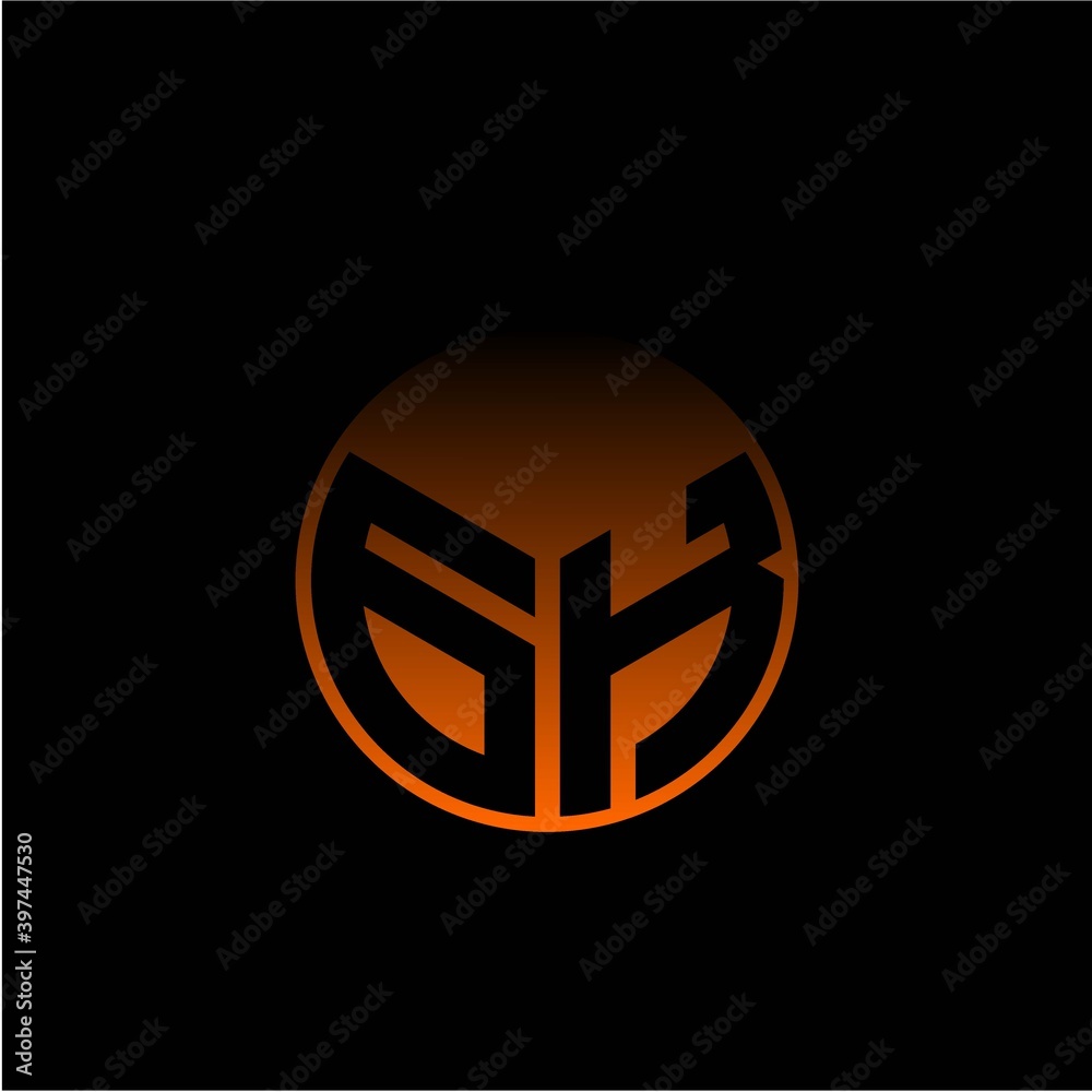 Initial letter G K Modern circle with elegant colored background frame Initial letter G K Modern circle with elegant colored background frame
