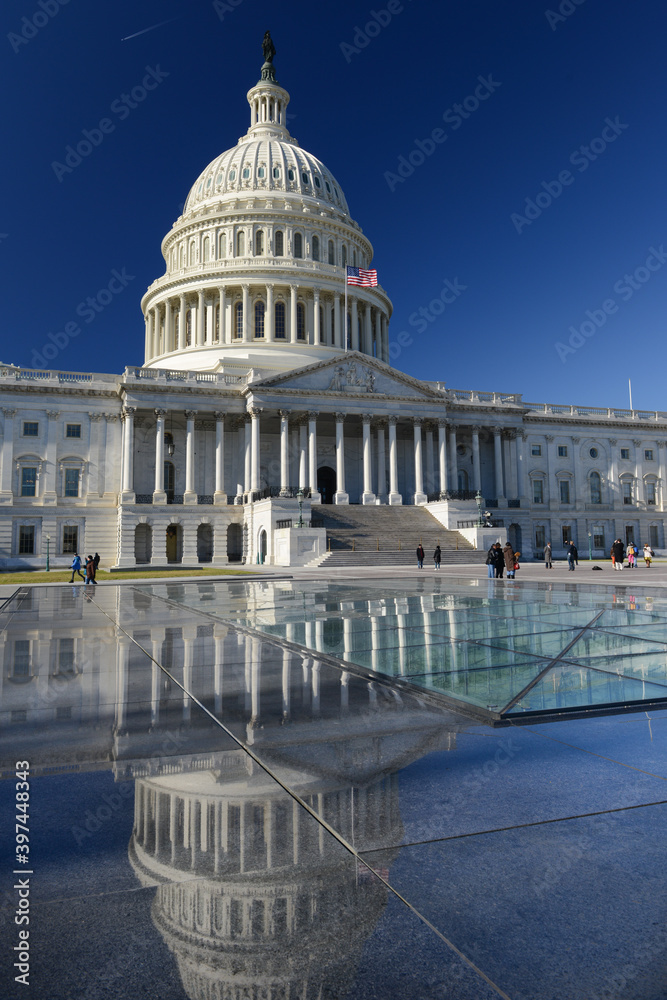 Capitol Building and its reflection  - Washington D.C. United States of America