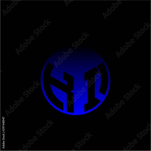 Free Download Initial letter K I Modern circle with elegant colored background frame - GFXLoad