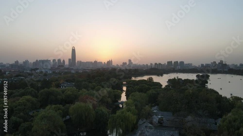 Aerial photography of Daming Lake, Jinan