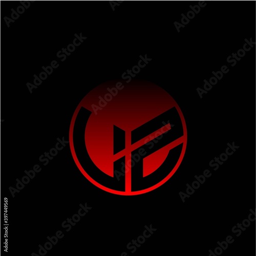 Free Download Initial letter L Z Modern circle with elegant colored background frame - GFXLoad
