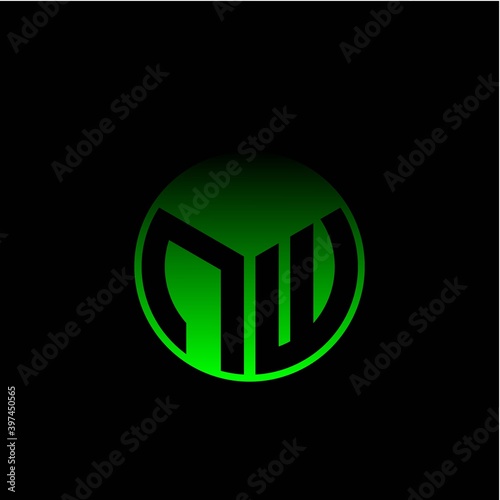 Free Download Initial letter N W Modern circle with elegant colored background frame - GFXLoad