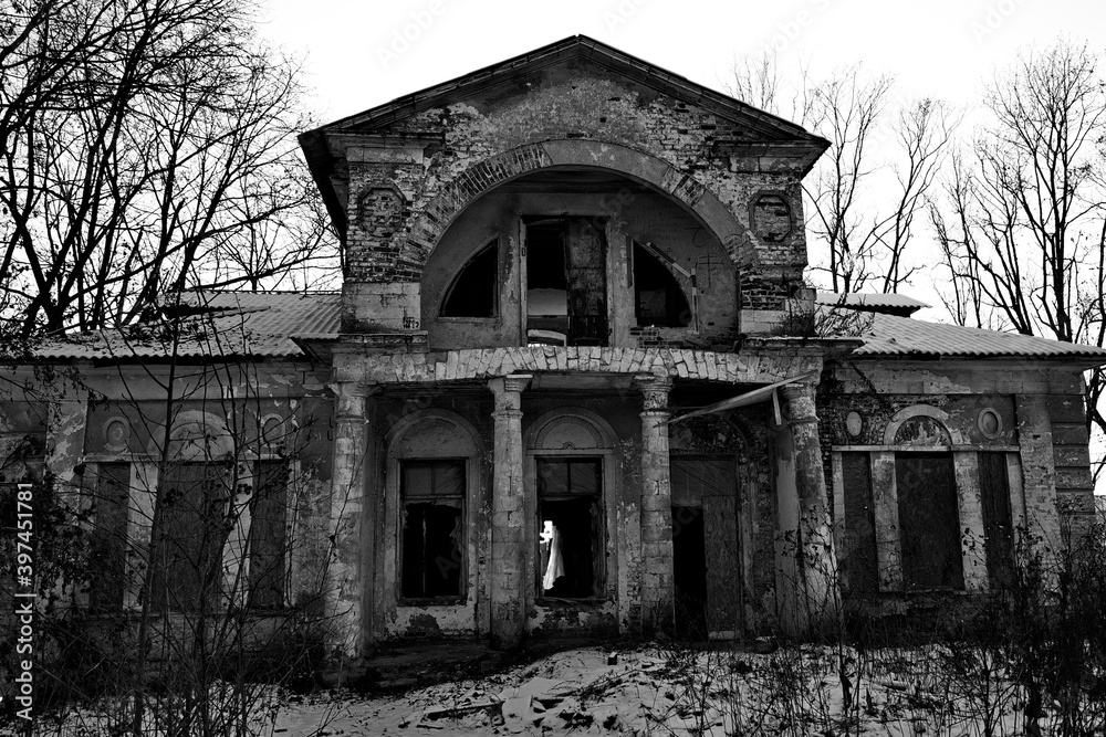 Ruins of the manor house in the Lyakhovo estate, Moscow region, Russia. Ruins of the manor house in the Lyakhovo estate, Moscow region, Russia.
