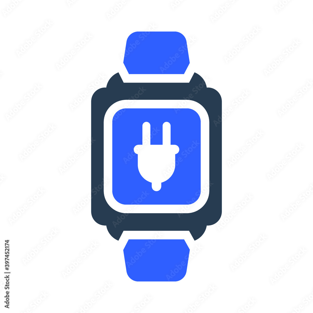 Plug, smart watch icon Plug, smart watch icon