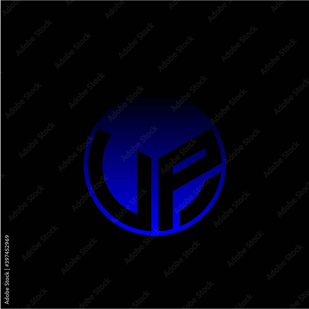 Initial letter U P Modern circle with elegant colored background frame Initial letter U P Modern circle with elegant colored background frame