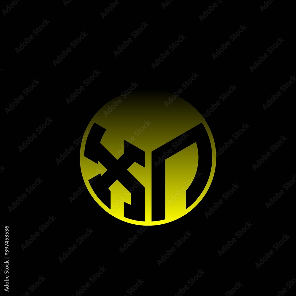 Initial letter X N Modern circle with elegant colored background frame Initial letter X N Modern circle with elegant colored background frame