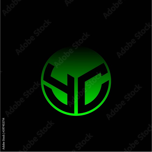 Free Download Initial letter Y C Modern circle with elegant colored background frame - GFXLoad