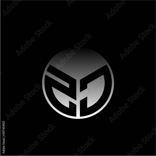 Free Download Initial letter Z J Modern circle with elegant colored background frame - GFXLoad