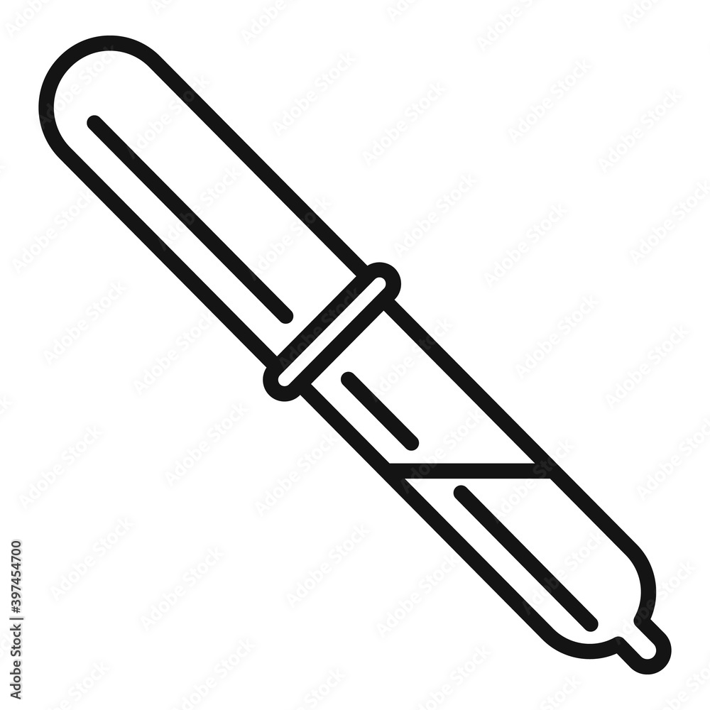 Biophysics pipette icon. Outline biophysics pipette vector icon for web design isolated on white background Biophysics pipette icon. Outline biophysics pipette vector icon for web design isolated on white background