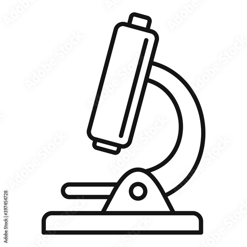 Biophysics microscope icon. Outline biophysics microscope vector icon for web design isolated on white background