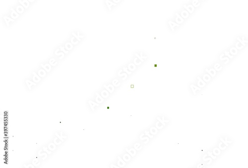 Light Green vector pattern with crystals, rectangles.