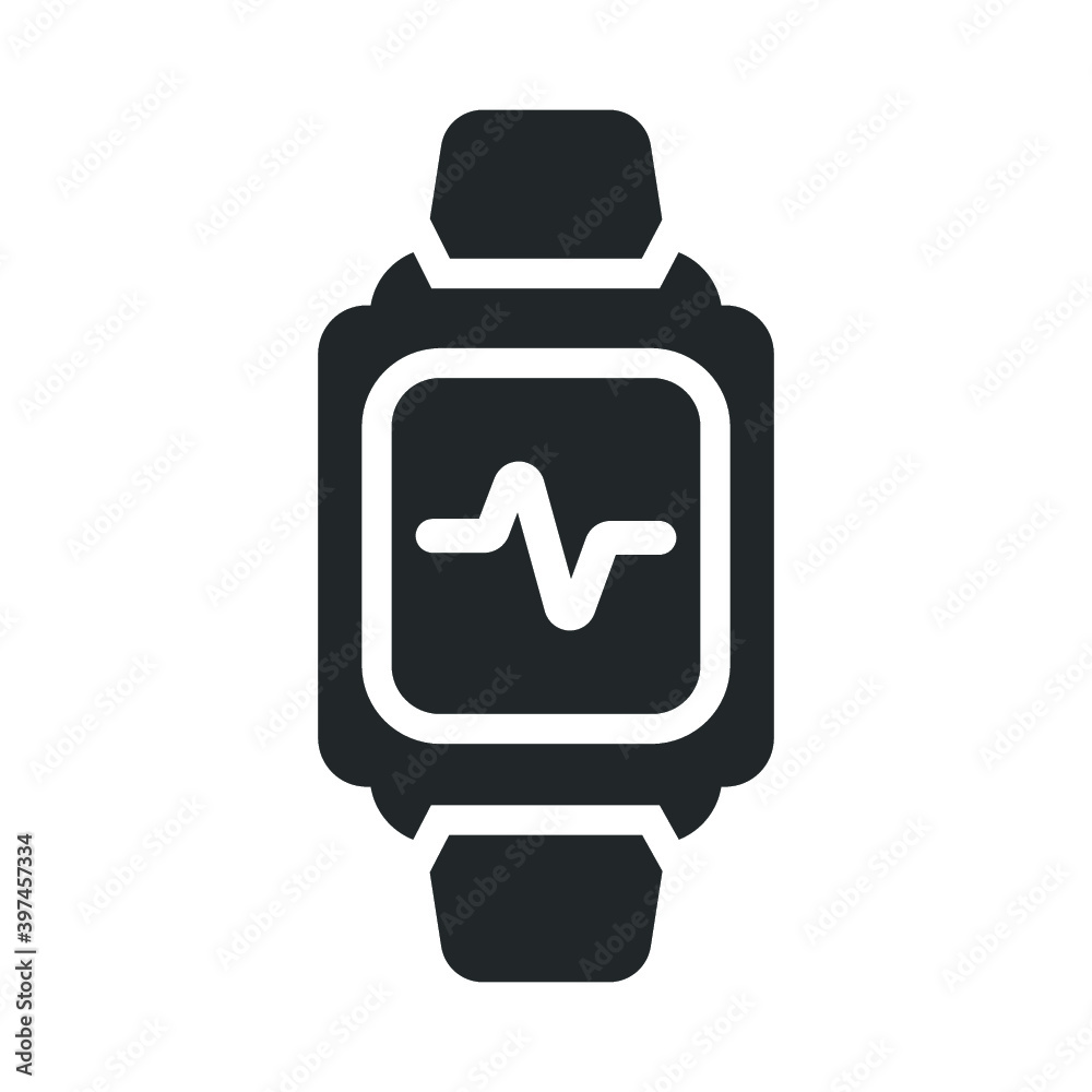 Heartbeat, smart watch icon Heartbeat, smart watch icon