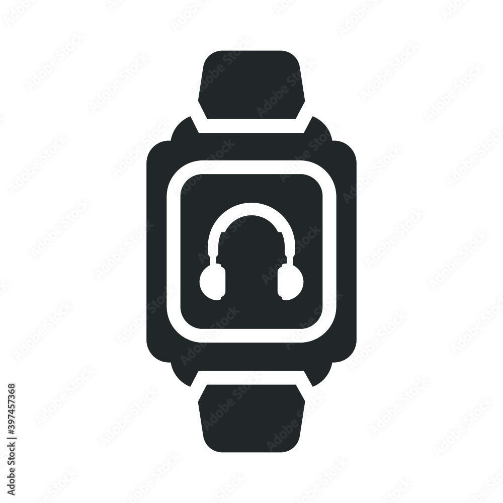 Headphone, smart watch icon Headphone, smart watch icon