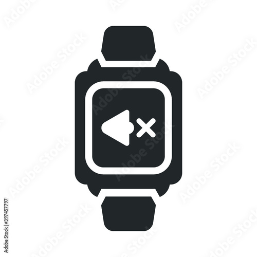Mute, smart watch icon
