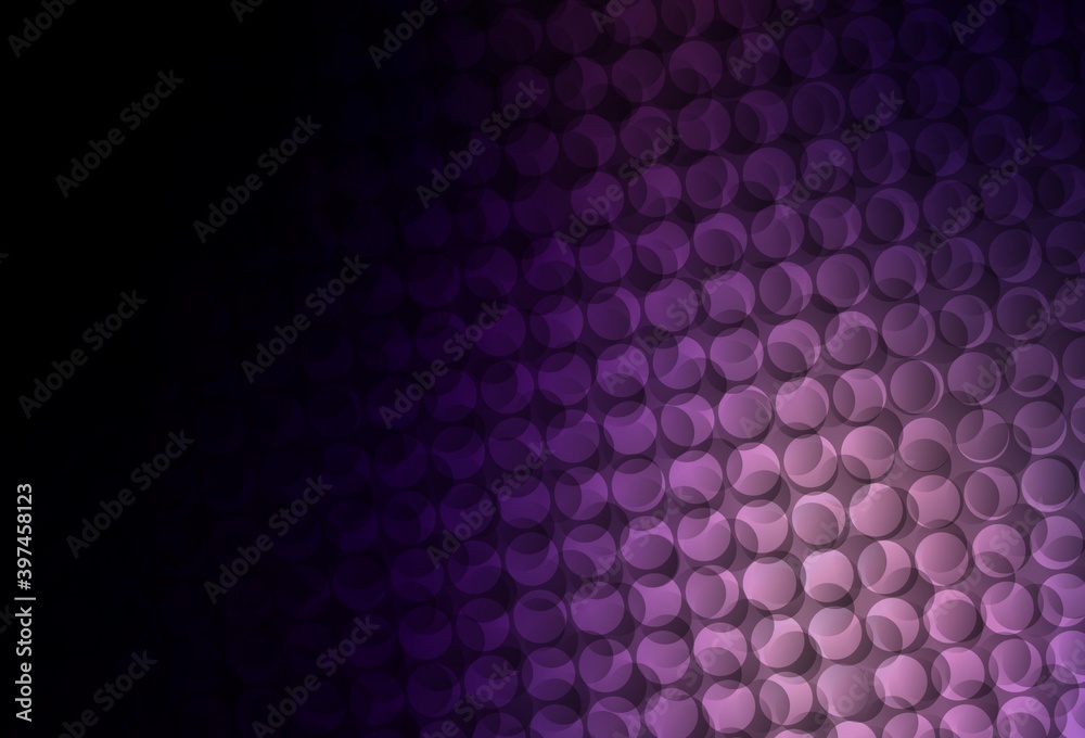 Dark Purple vector layout with circle shapes. Dark Purple vector layout with circle shapes.