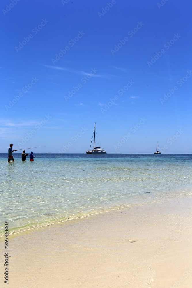 Obraz premium Fliegenfischer auf Ranguana Cay, Belize