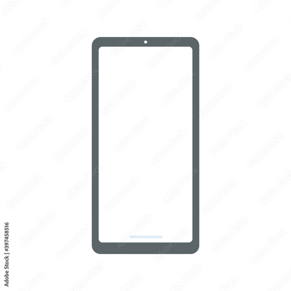 Simple flat thin border mobile phone design vector Simple flat thin border mobile phone design vector