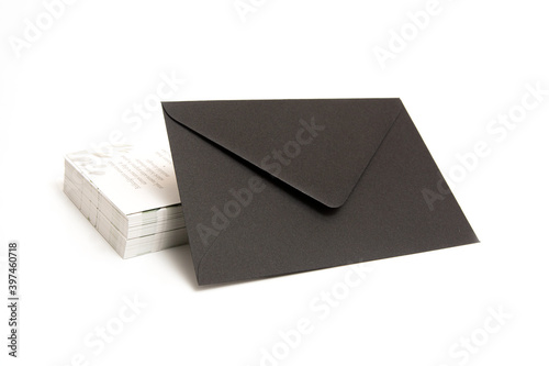 Papierumschlag, Briefumschlag, Farbe schwarz