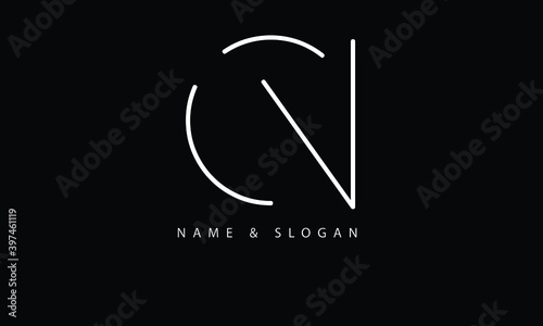 NC, CN, N, C abstract letters logo monogram